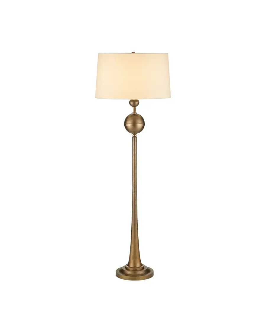 Boullee One Light Floor Lamp in Antique Brass