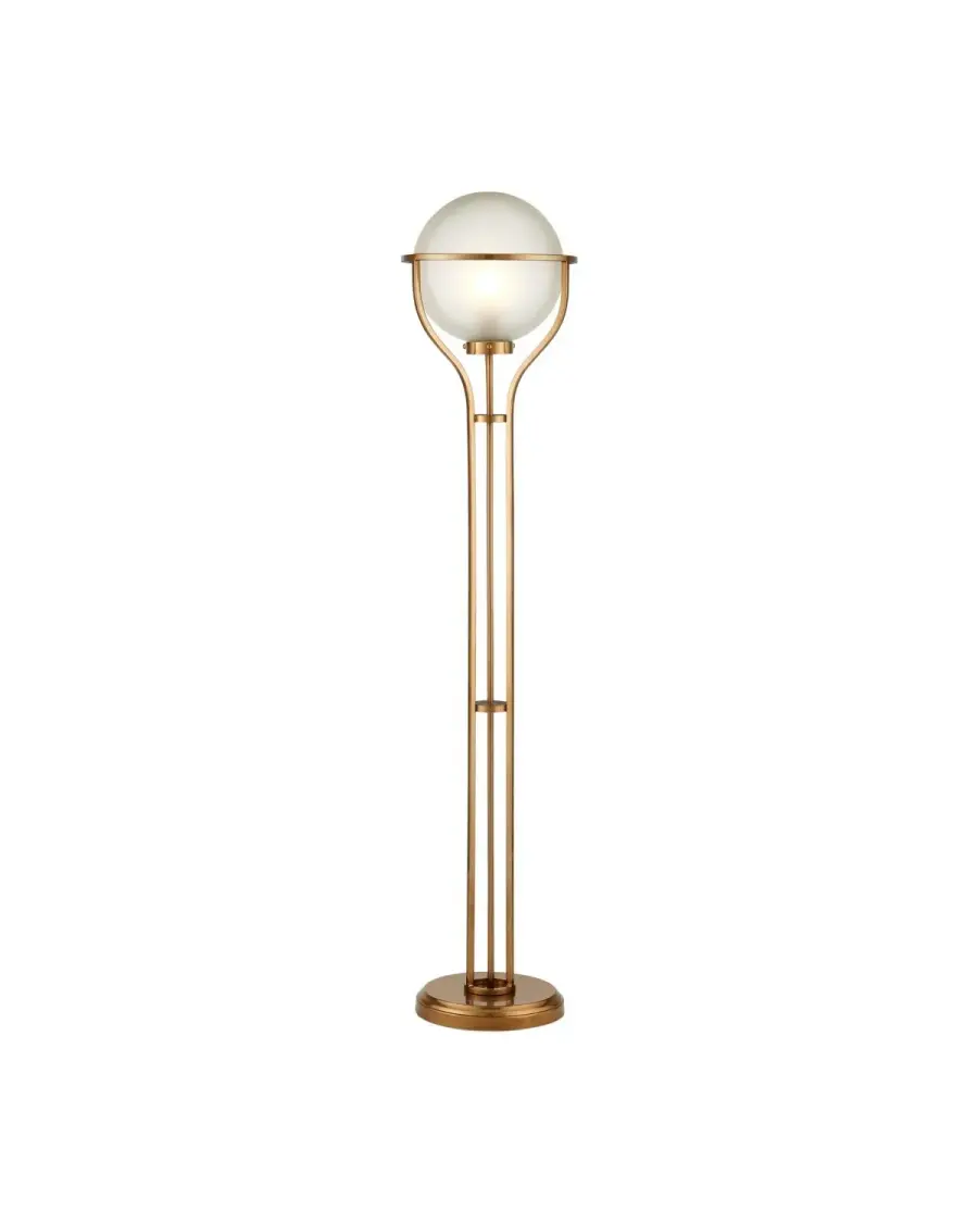 Metropolis One Light Floor Lamp in Metallic Champagne