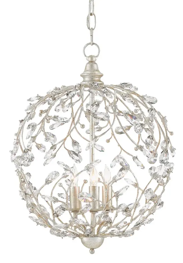Crystal Bud Three Light Chandelier