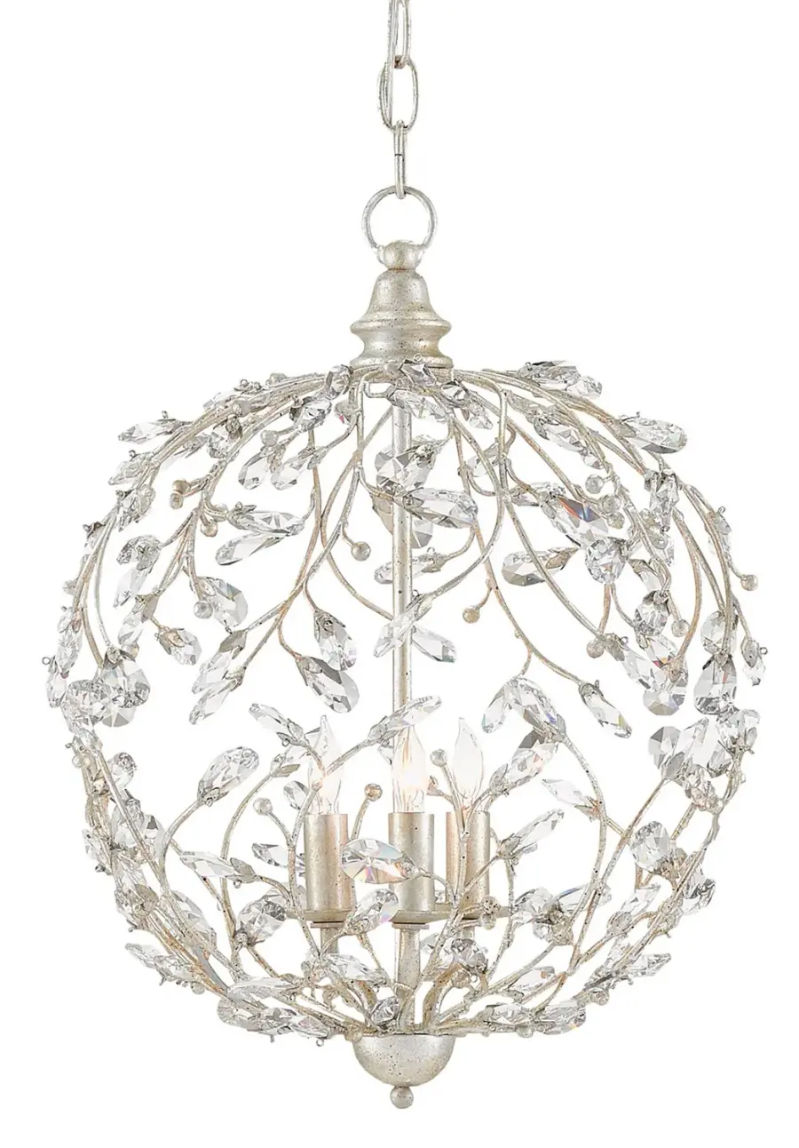 Crystal Bud Three Light Chandelier