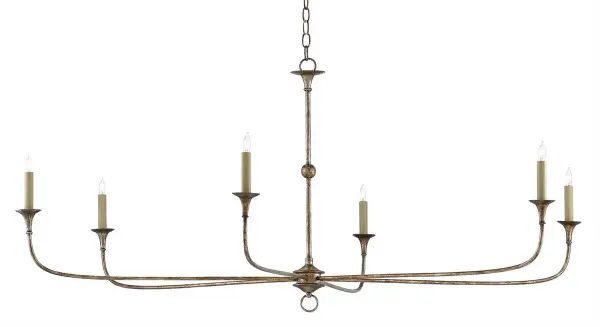 Nottaway Six Light Chandelier in Pyrite Bronze