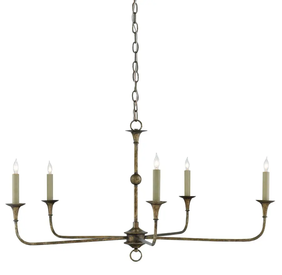 Nottaway Five Light Chandelier in Pyrite Bronze
