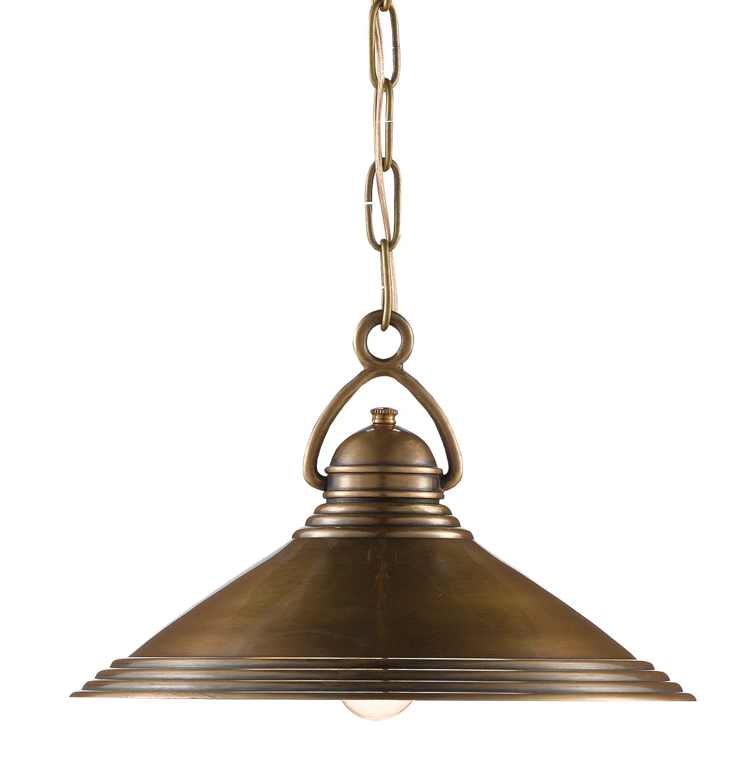 Weybright One Light Pendant in Vintage Brass