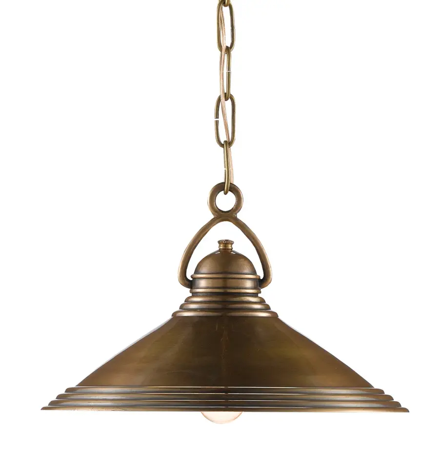 Weybright One Light Pendant in Vintage Brass