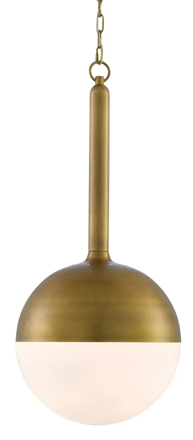 Moonward One Light Pendant in Antique Brass