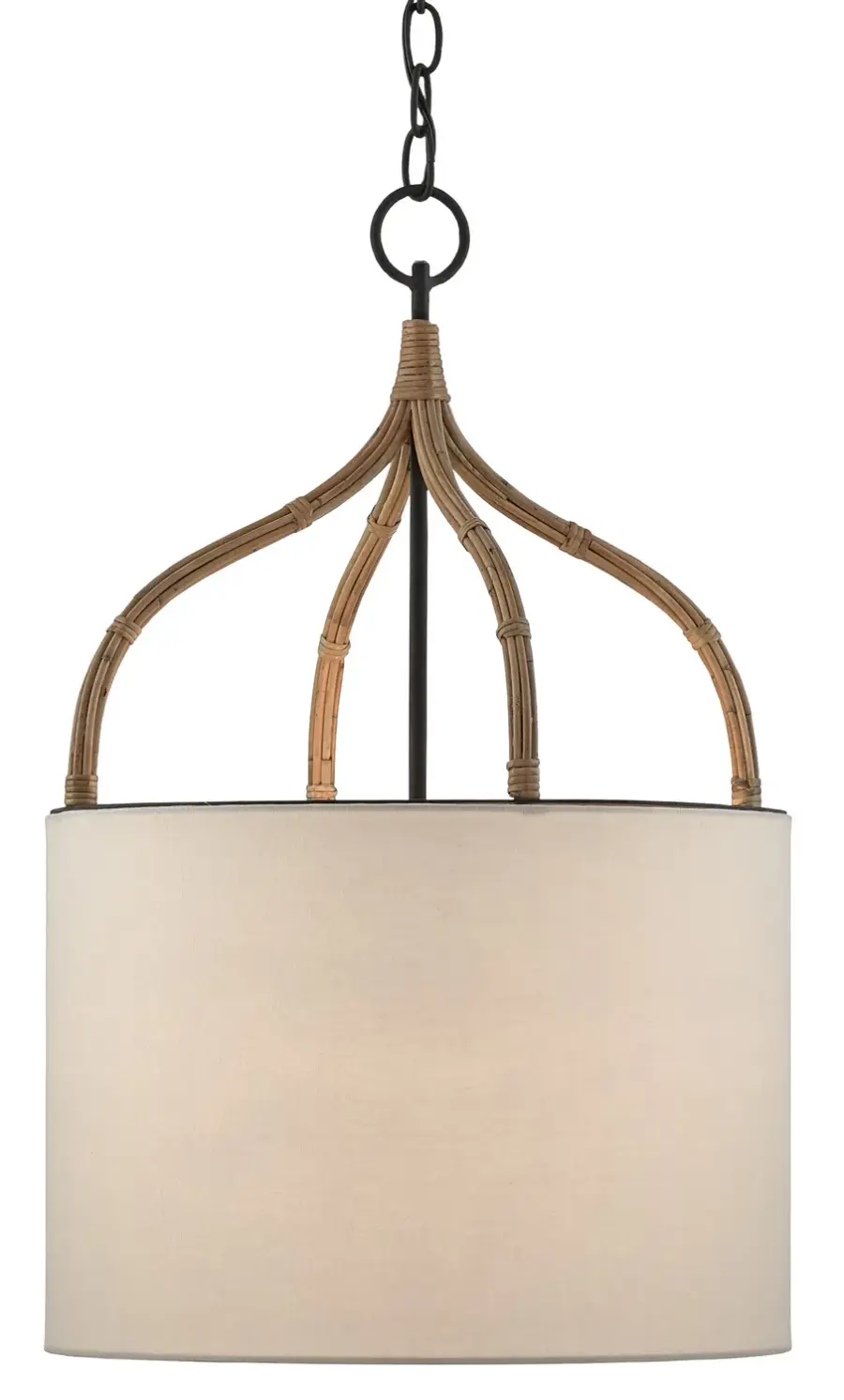 Dunning One Light Pendant in Blacksmith/Natural