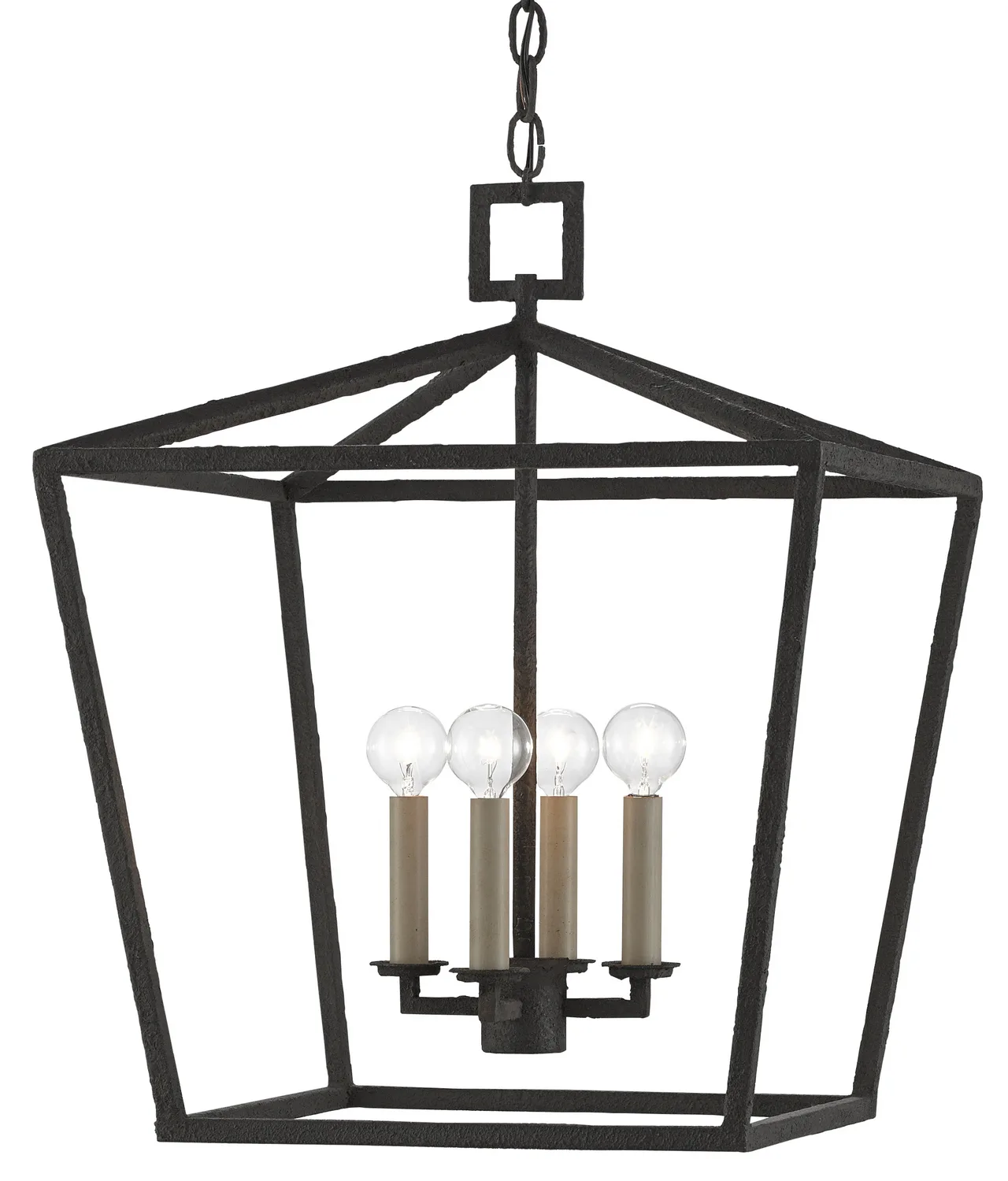 Denison Four Light Lantern in Molé Black