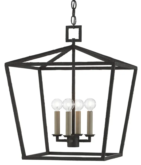 Denison Four Light Lantern in Molé Black