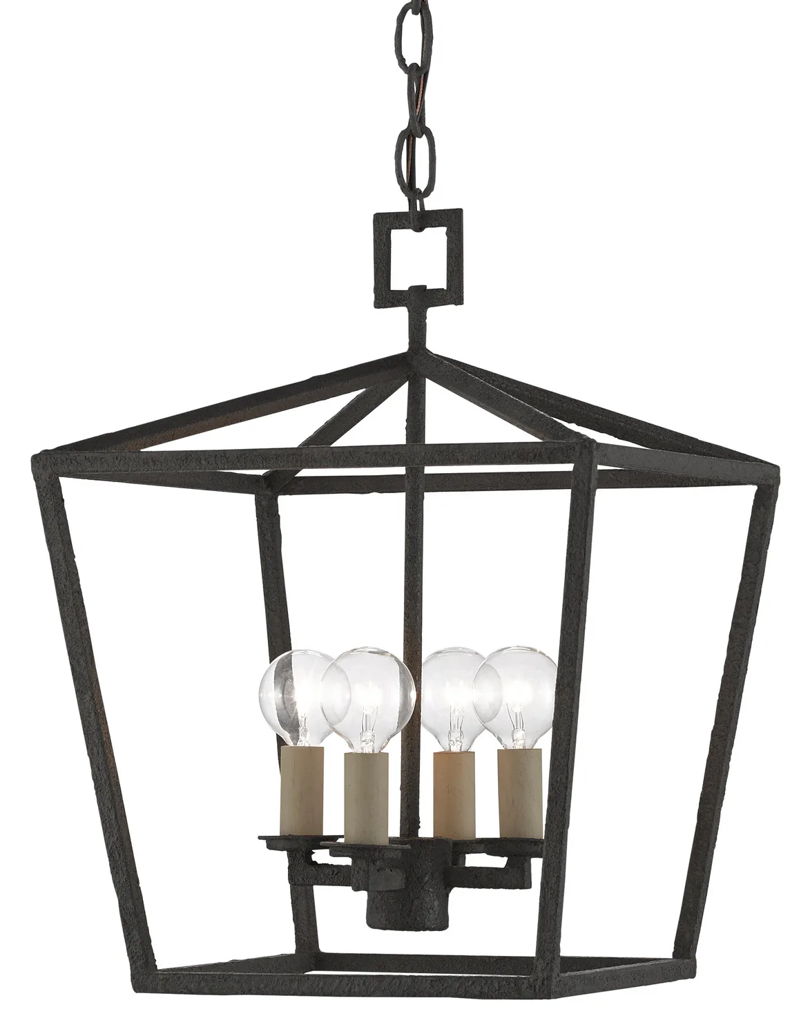 Denison Four Light Lantern in Molé Black