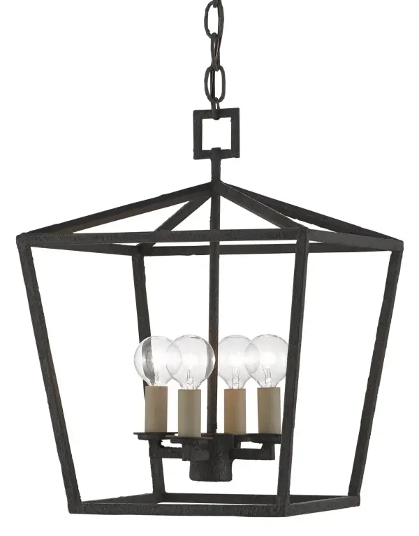 Denison Four Light Lantern in Molé Black
