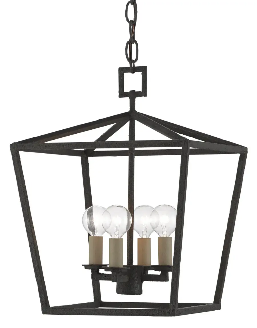 Denison Four Light Lantern in Molé Black
