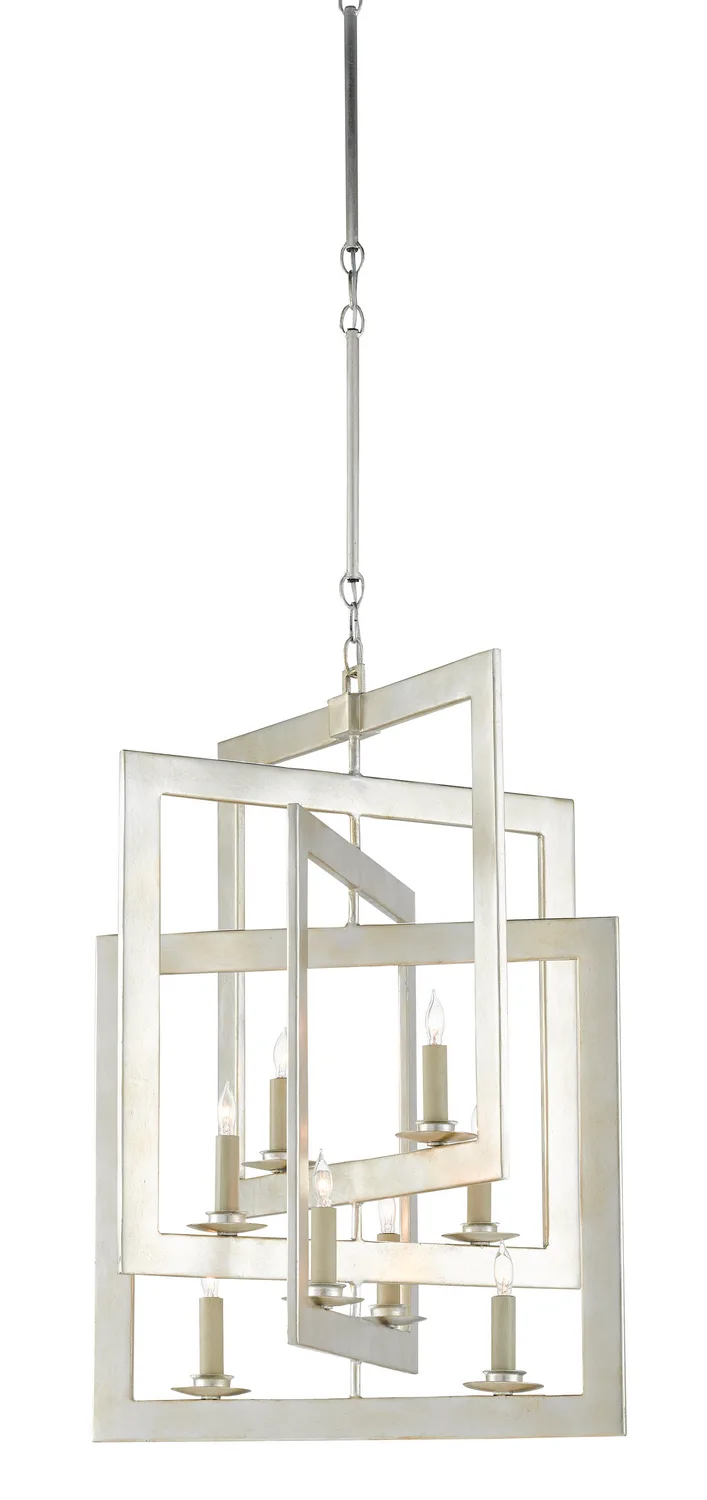 Middleton Eight Light Chandelier in Contemporary Silver Leaf