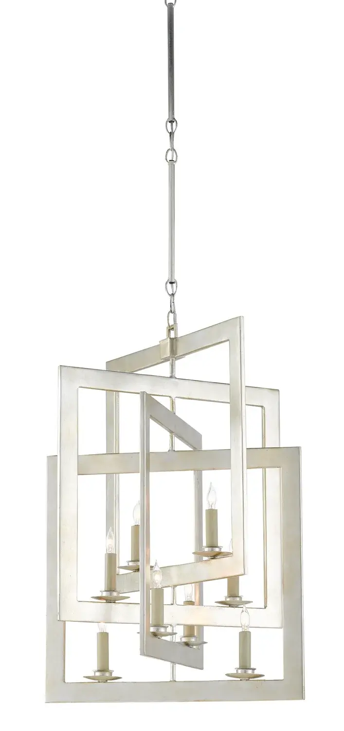Middleton Eight Light Chandelier in Contemporary Silver Leaf