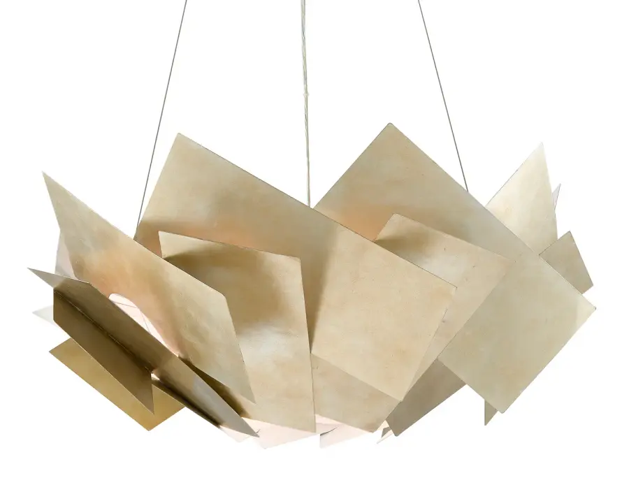 Artiste Three Light Chandelier in Silver Leaf