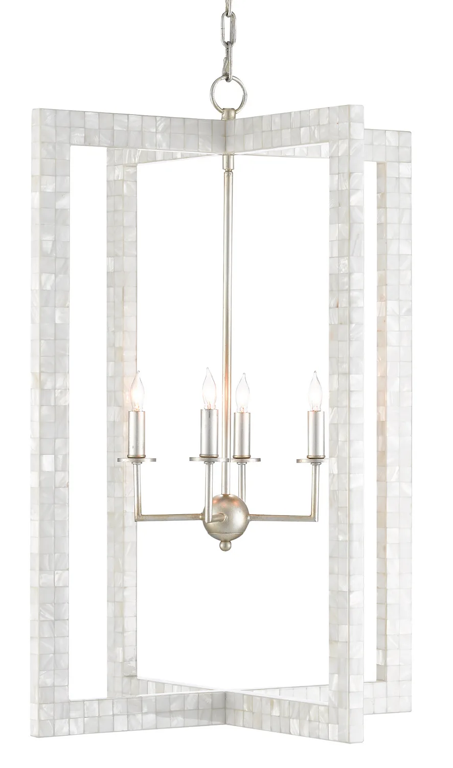 Arietta Four Light Chandelier in Mother of Pearl
