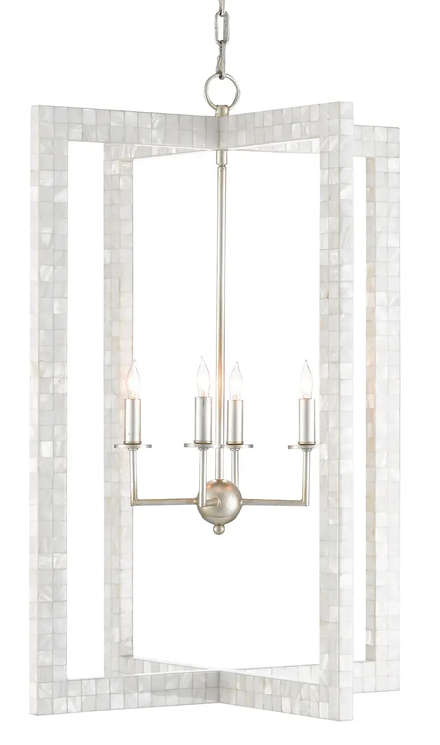 Arietta Four Light Chandelier in Mother of Pearl