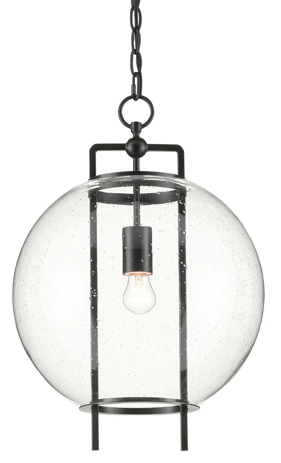 Breakspear One Light Pendant in Clear/Antique Black