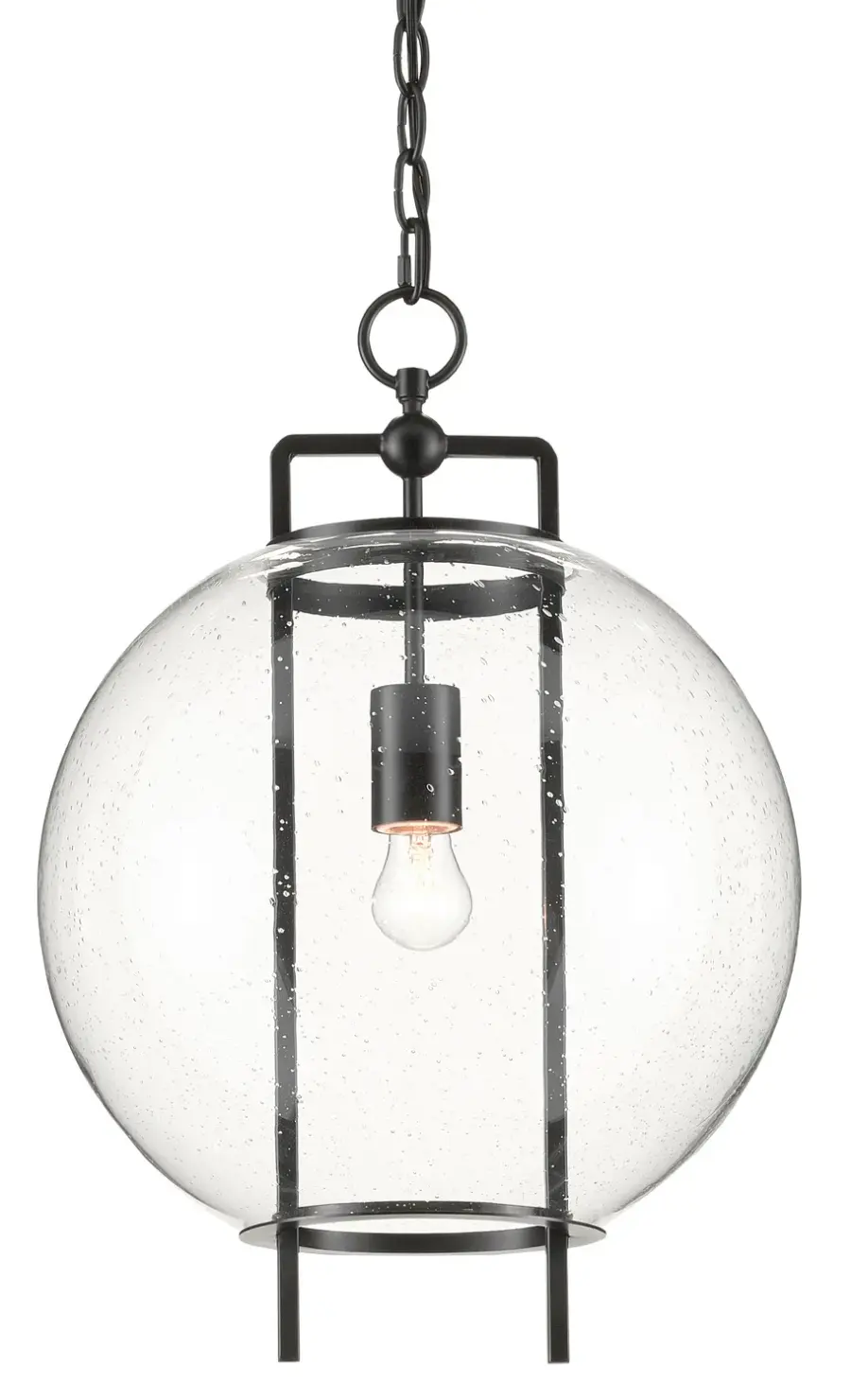 Breakspear One Light Pendant in Clear/Antique Black