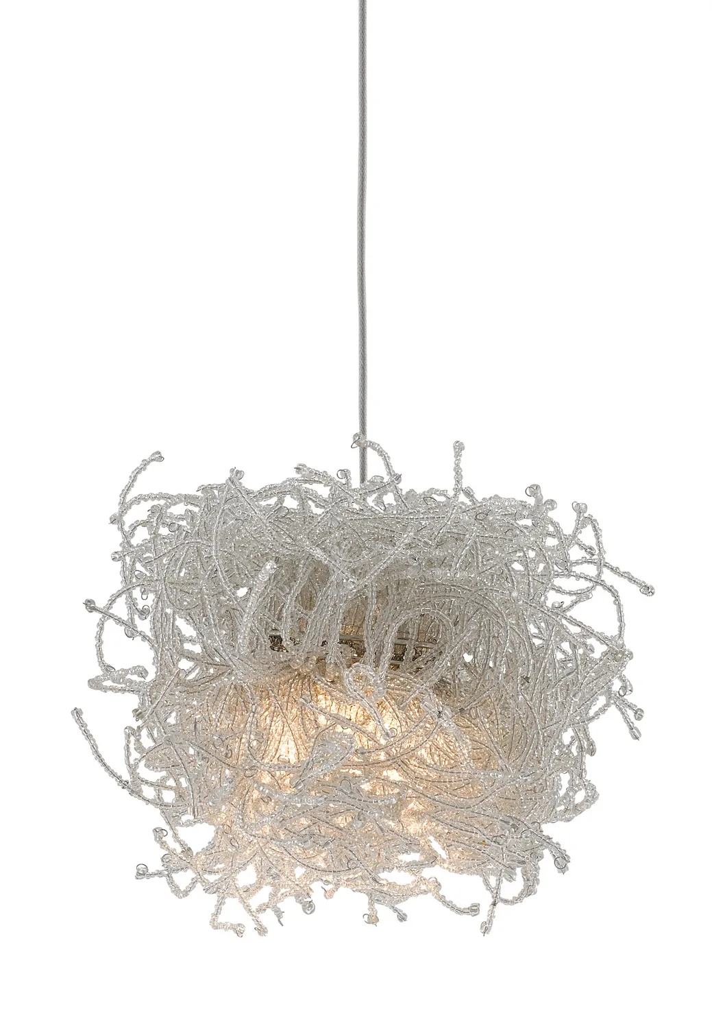 Birds Nest One Light Pendant in Clear/Silver