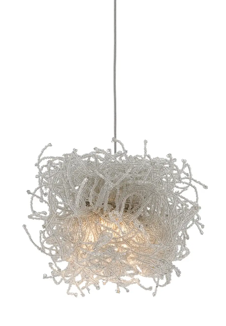 Birds Nest One Light Pendant in Clear/Silver