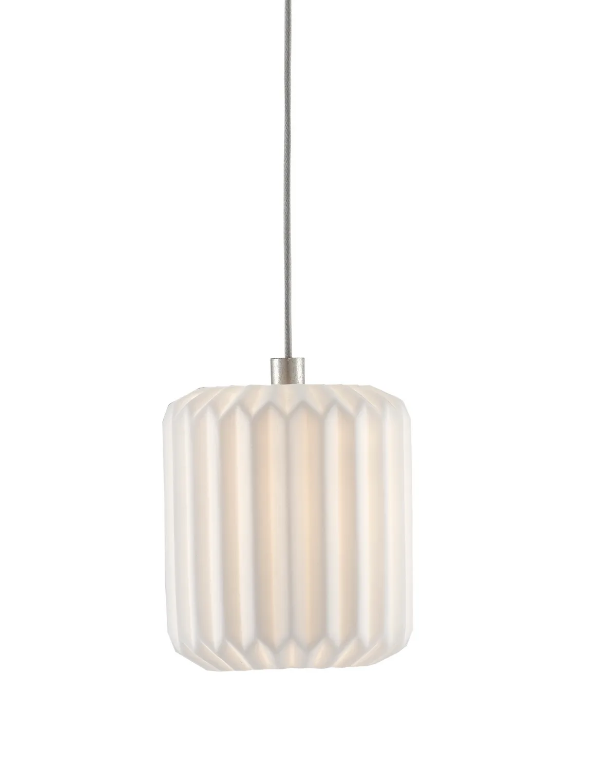Dove One Light Pendant in White/Silver