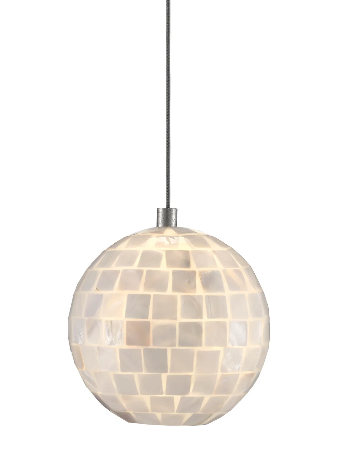 Finhorn One Light Pendant in Natural/Silver