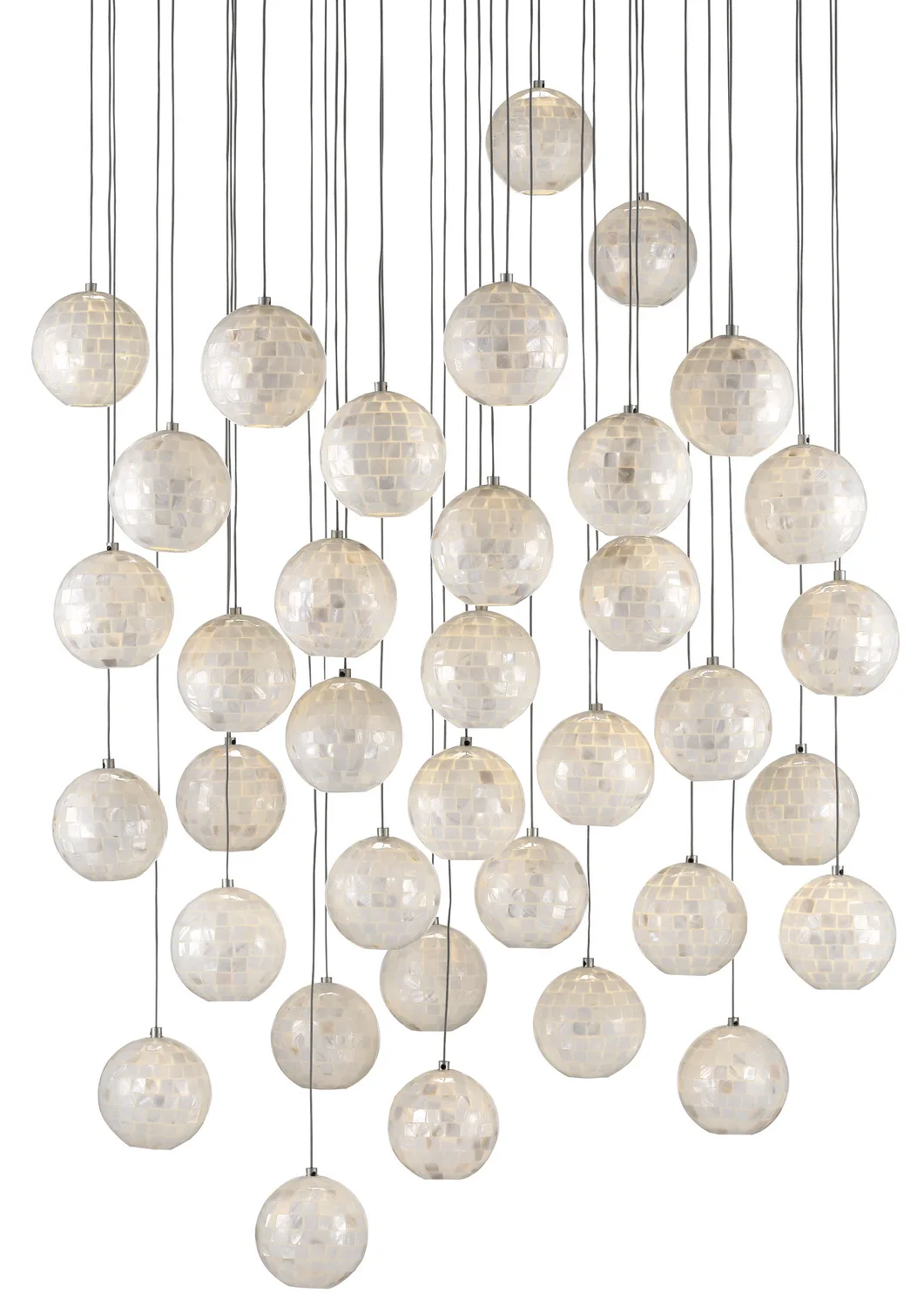 Finhorn 36-Light Multi-Drop Pendant in Natural/Silver