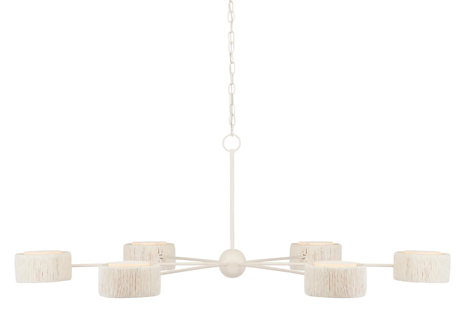 Monreale Six Light Chandelier in White