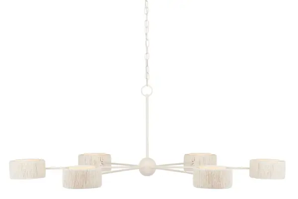 The Monreale brings artisanal charm with its hand-twisted recycled paper shades and telescoping frame design. The integrated LED technology and white-on-white palette create a fresh, airy aesthetic perfect for coastal or contemporary spaces.