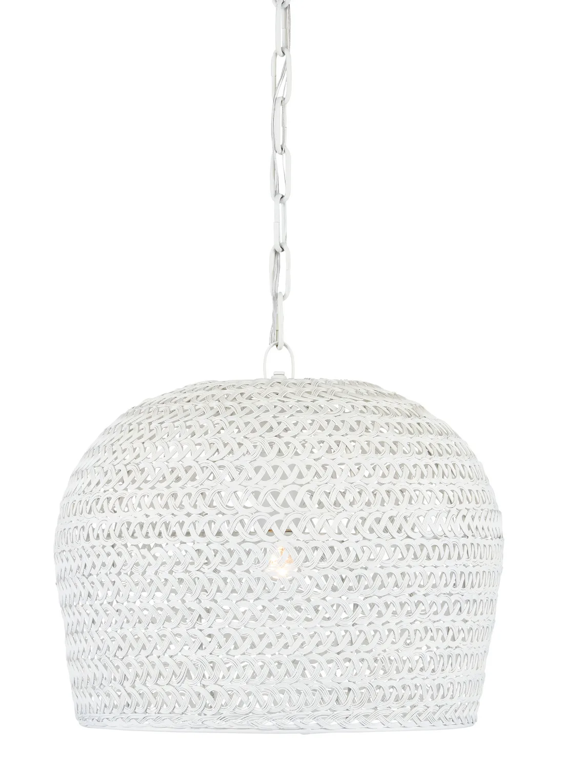 Piero White Woven Pendant Light