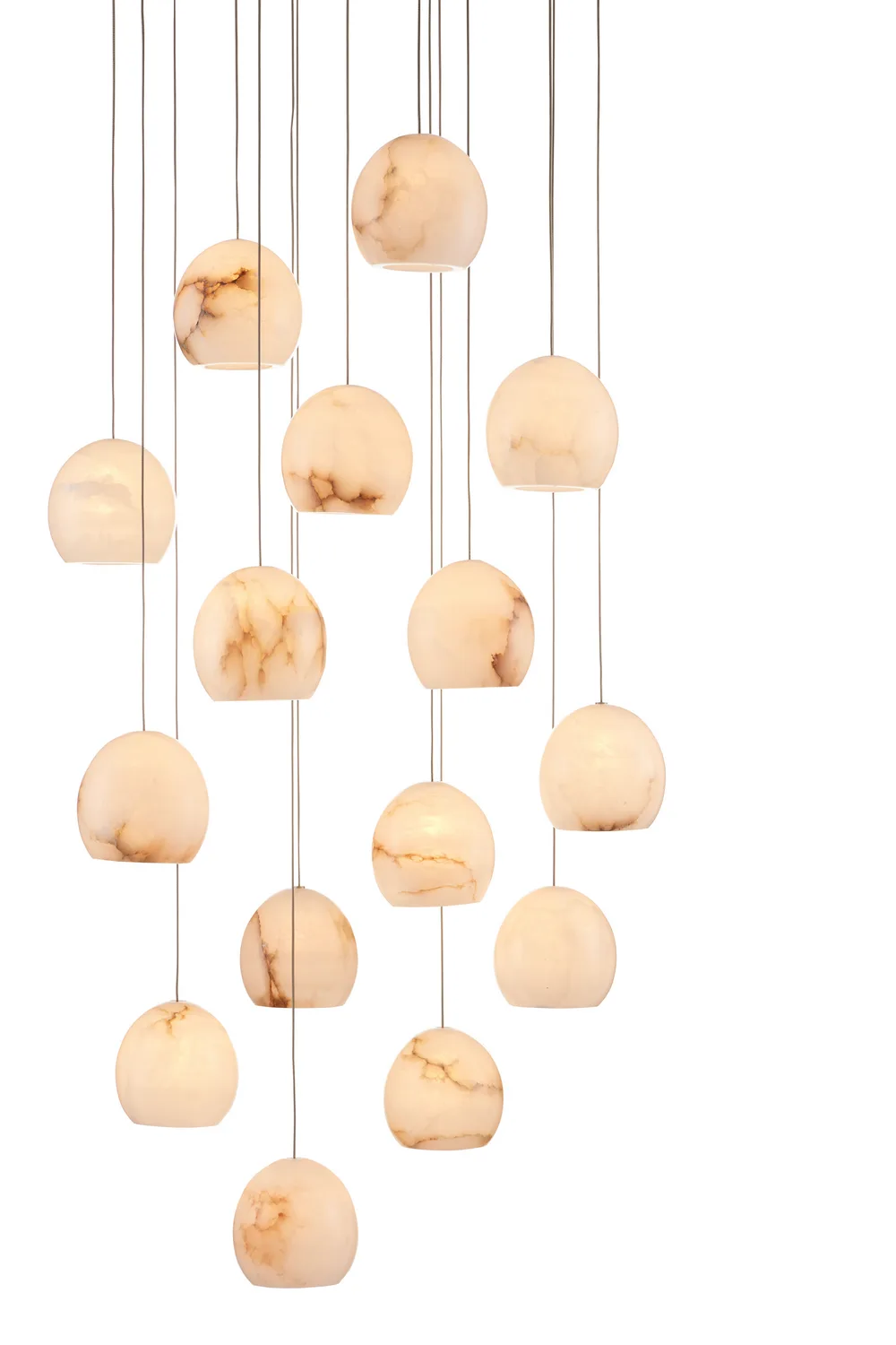 Lazio 15-Light Round Multi-Drop Pendant