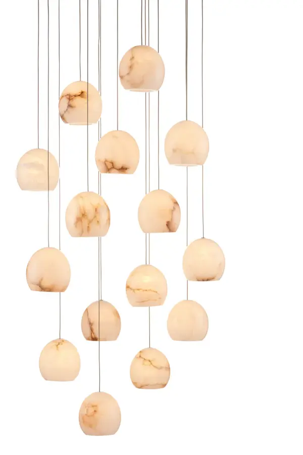 Lazio 15-Light Round Multi-Drop Pendant