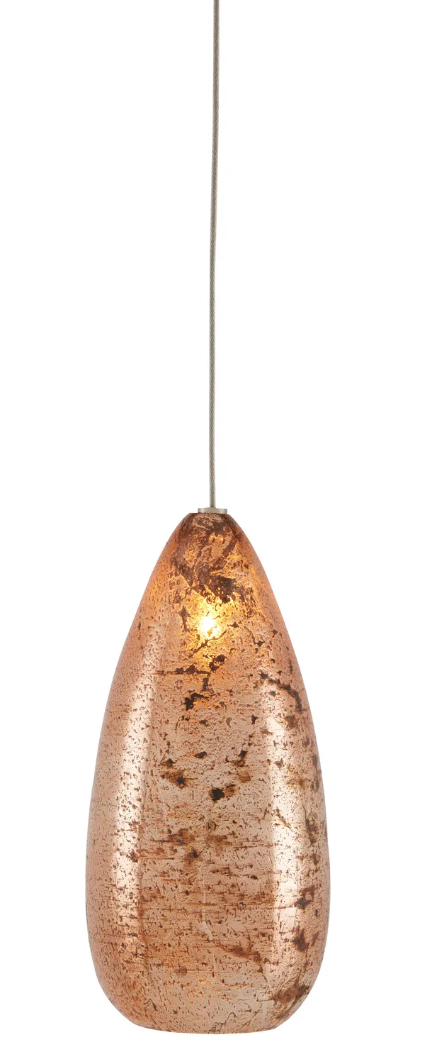 Rame One Light Pendant in Copper/Silver