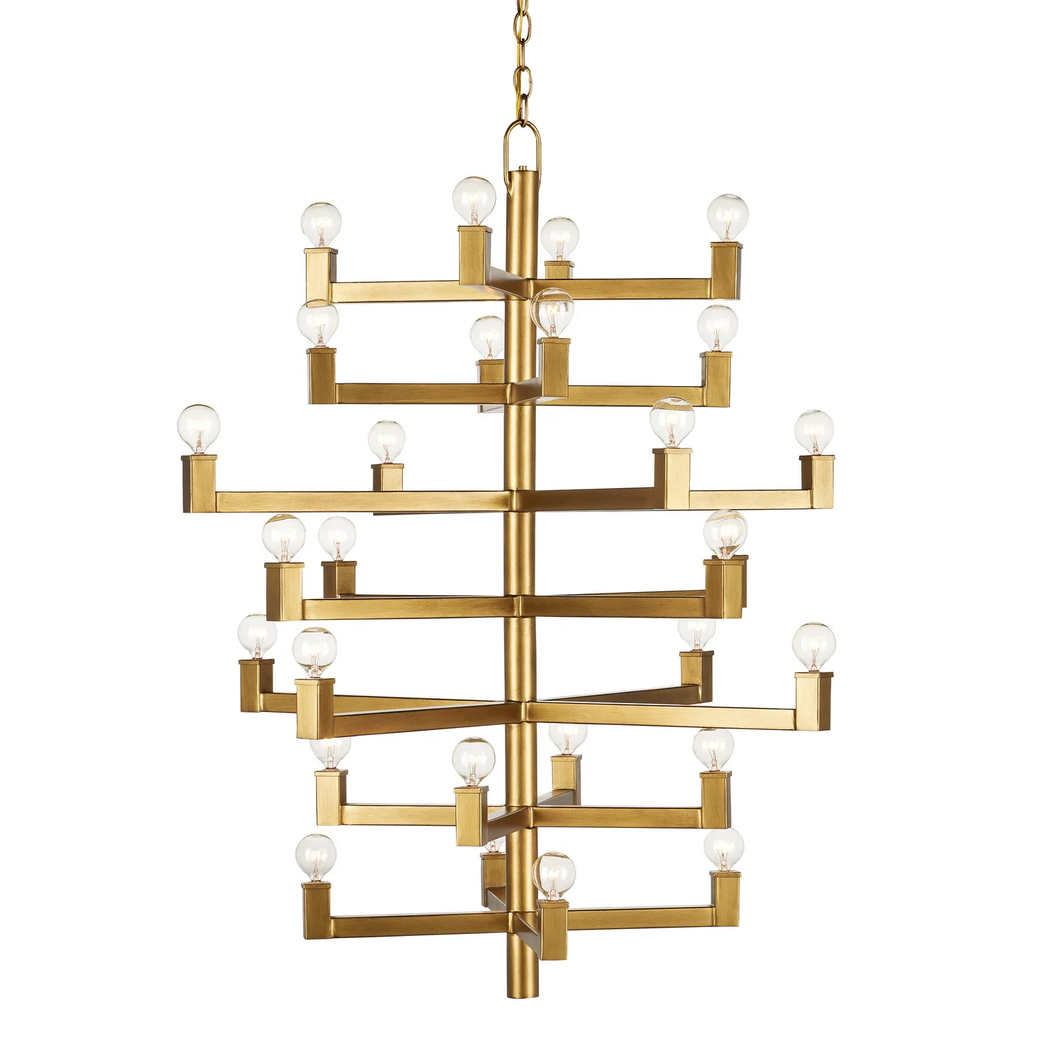 Andre 28 Light Chandelier in Brass