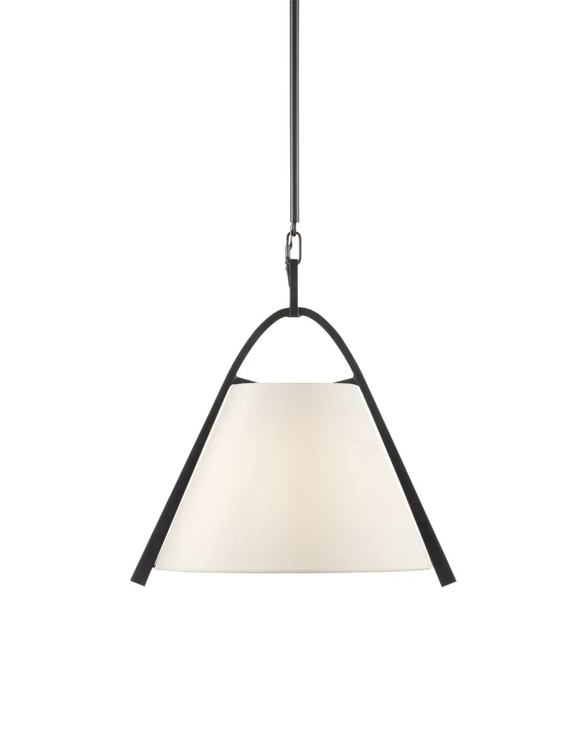 Frey One Light Pendant in Satin Black/Off-White