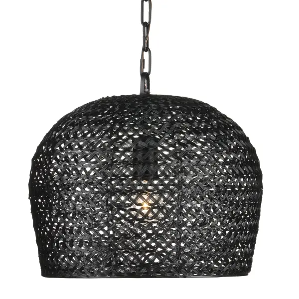 Piero One Light Pendant in Satin Black
