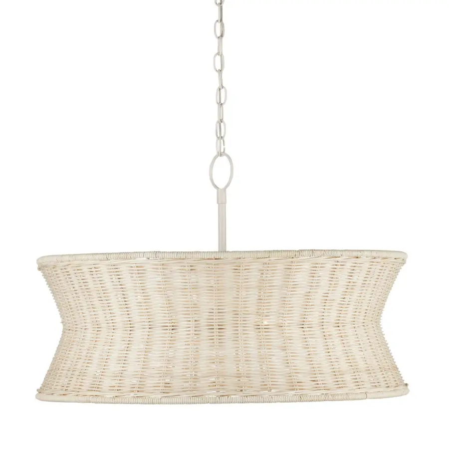 Phebe Four Light Chandelier in Bleached Natural/Vanilla