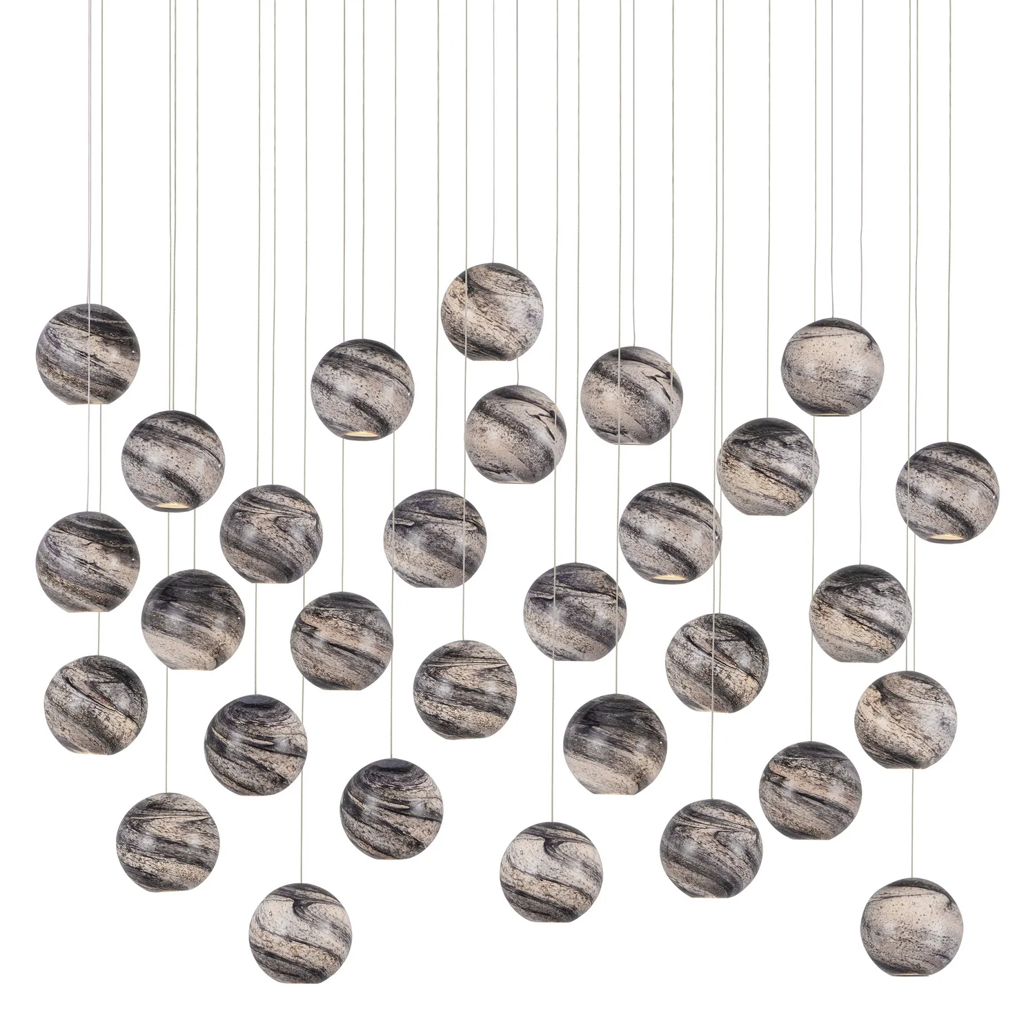 Palatino 30-Light Multi-Drop Pendant