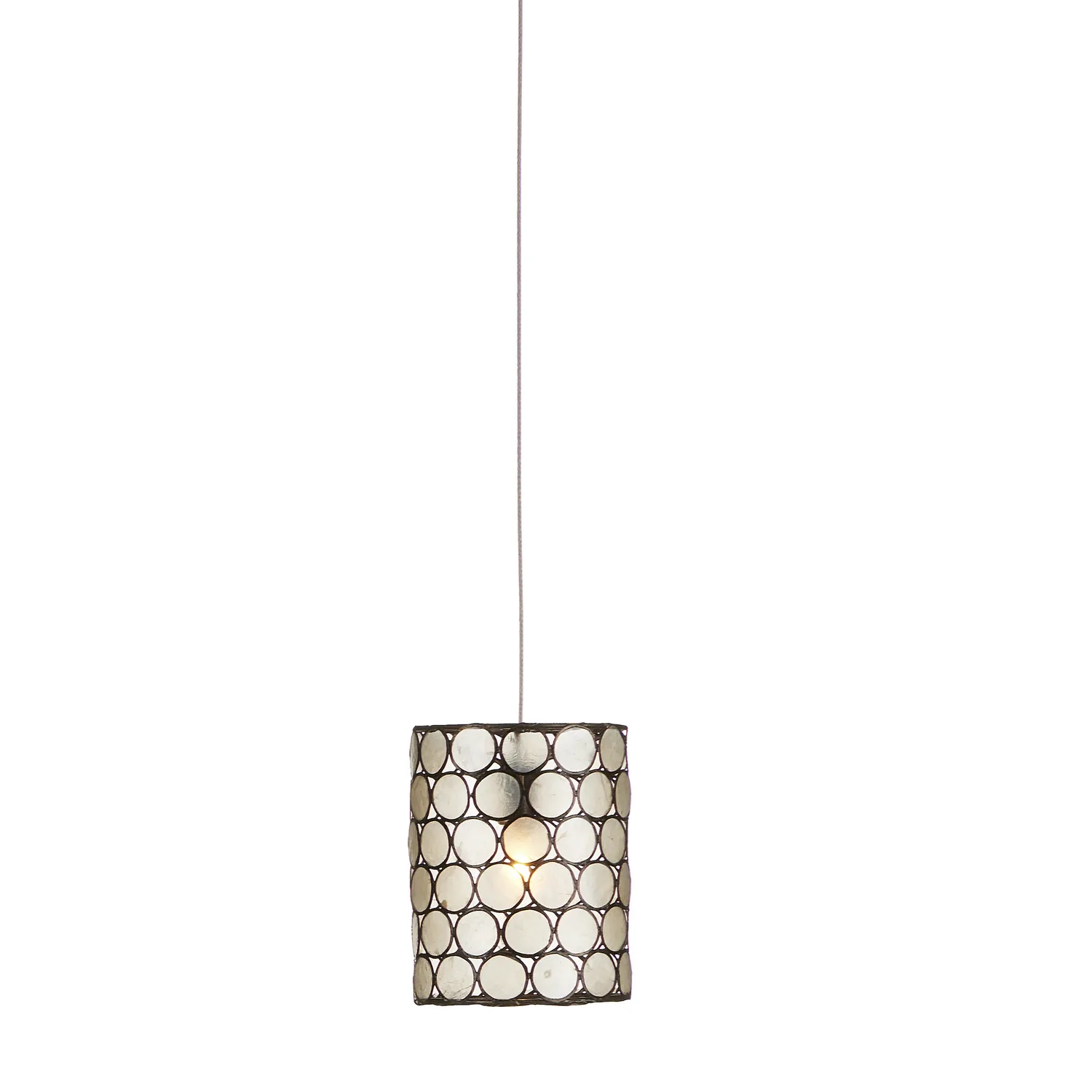 Regatta One Light Pendant in Natural Capiz Shell