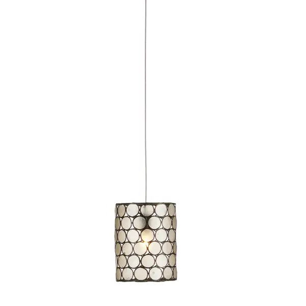 Regatta One Light Pendant in Natural Capiz Shell