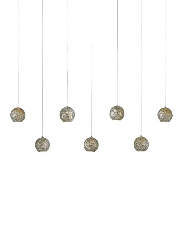 Giro Seven Light Pendant in Blue/Nickel/Silver