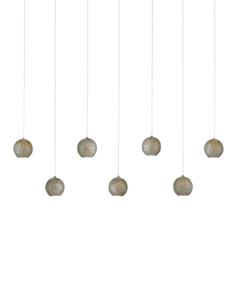 Giro Seven Light Pendant in Blue/Nickel/Silver