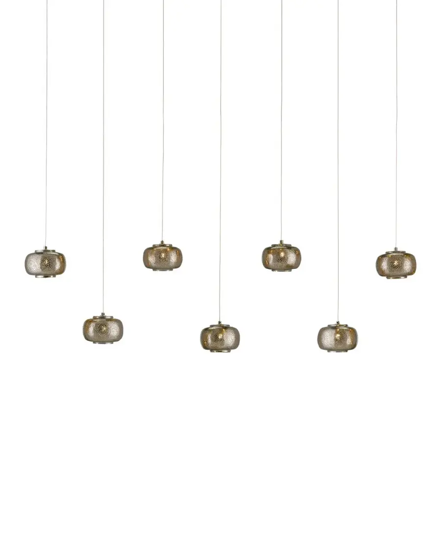 Pepper Rectangular 7-Light Multi-Drop Pendant