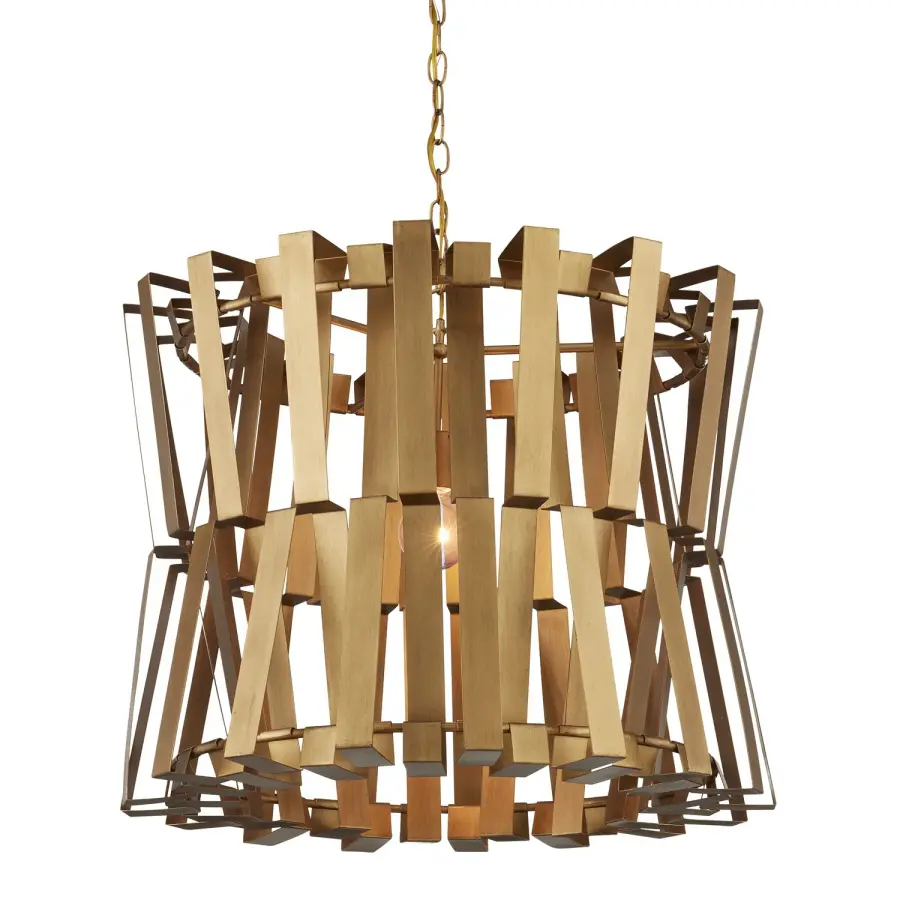Chaconne One Light Chandelier in Brass