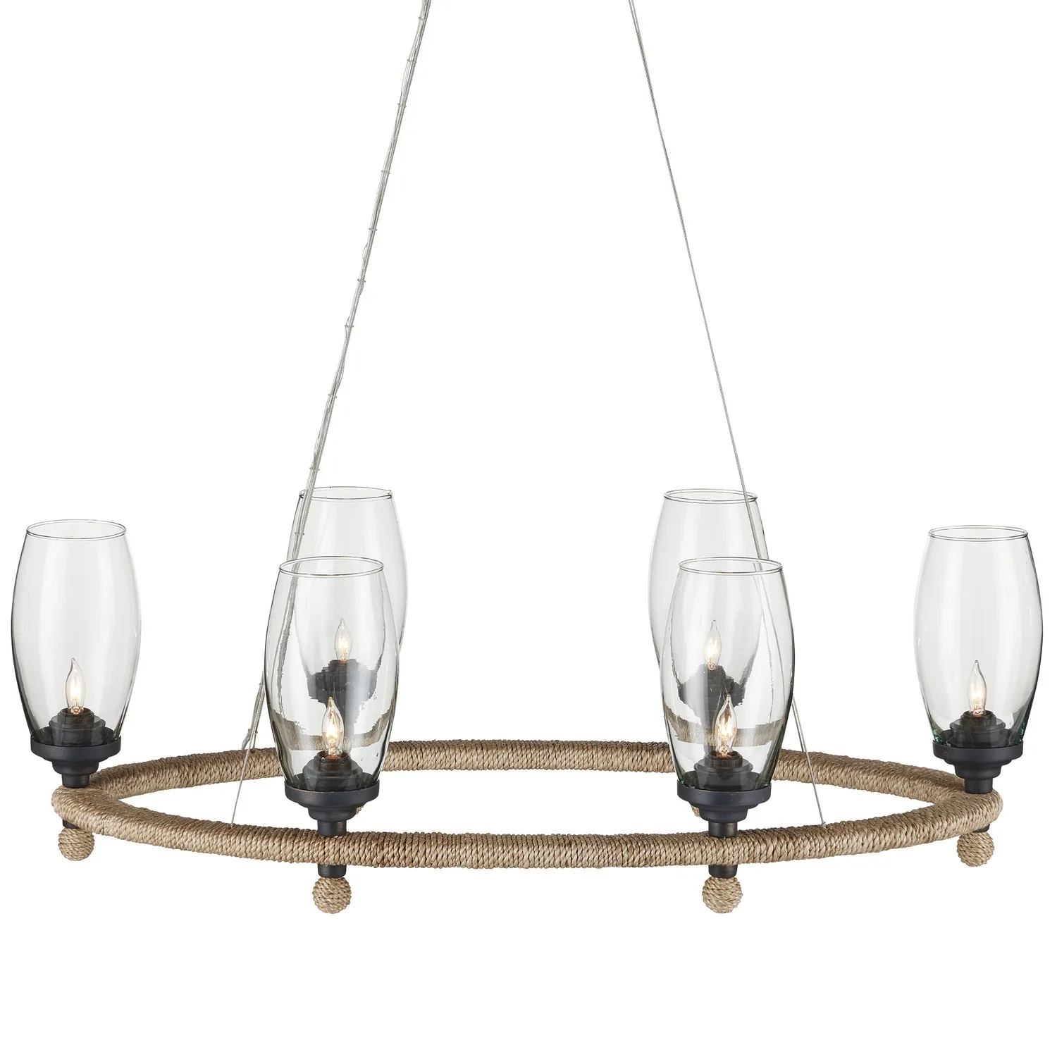 Hightider Six Light Oval Chandelier