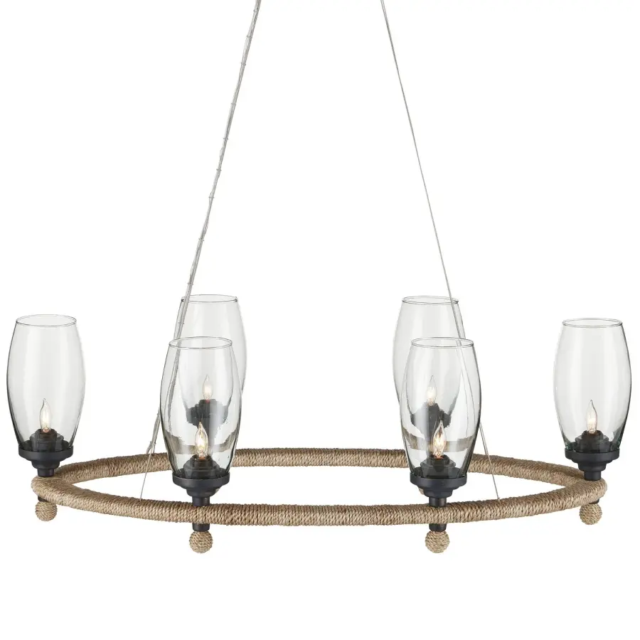 Hightider Six Light Oval Chandelier