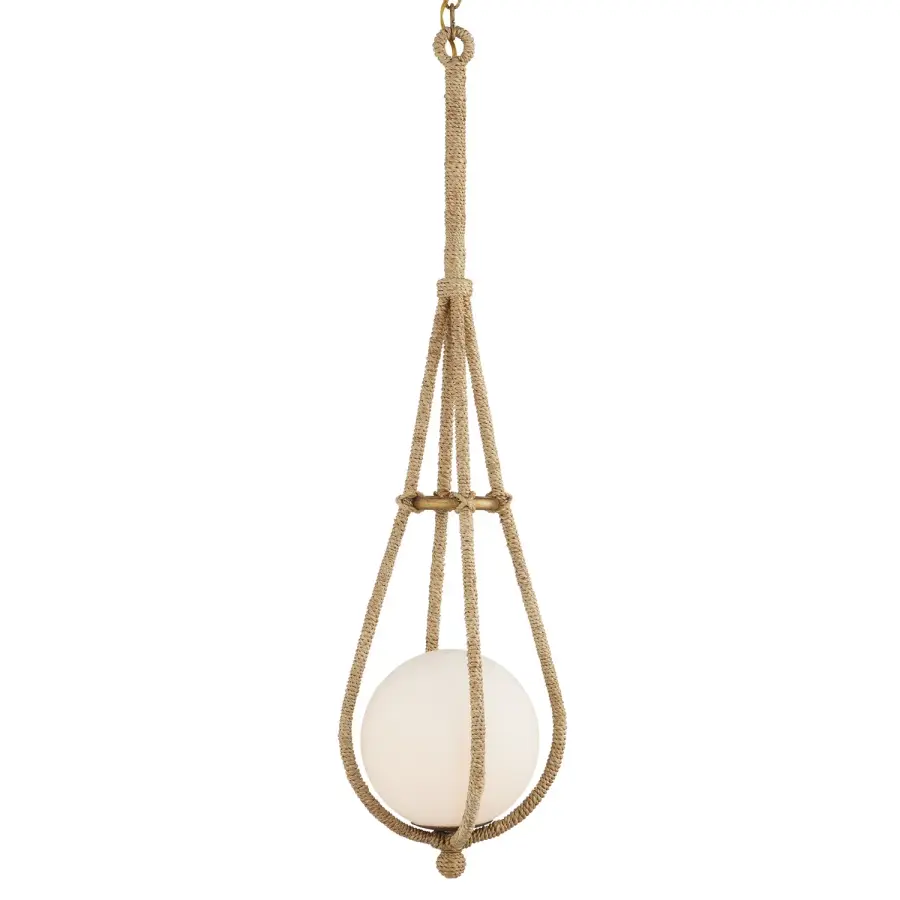 Passageway One Light Pendant in Natural/Dorado Gold