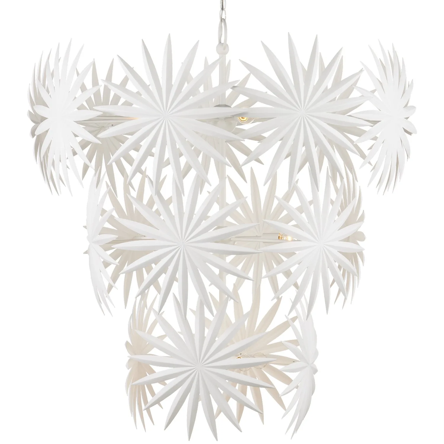 Bismarkia 13-Light Chandelier in Gesso White