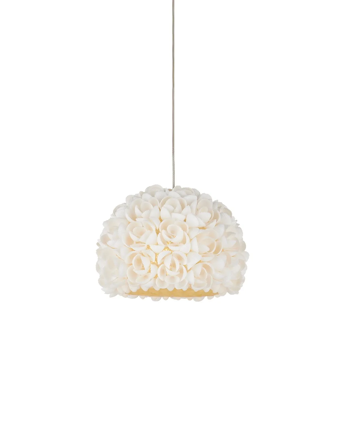Virtu One Light Pendant in Natural/Silver