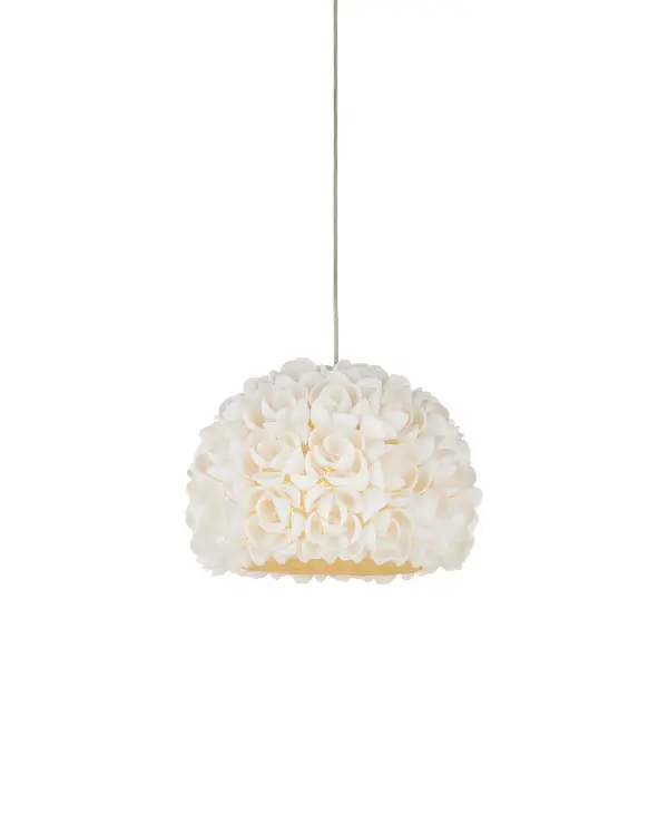 Virtu One Light Pendant in Natural/Silver